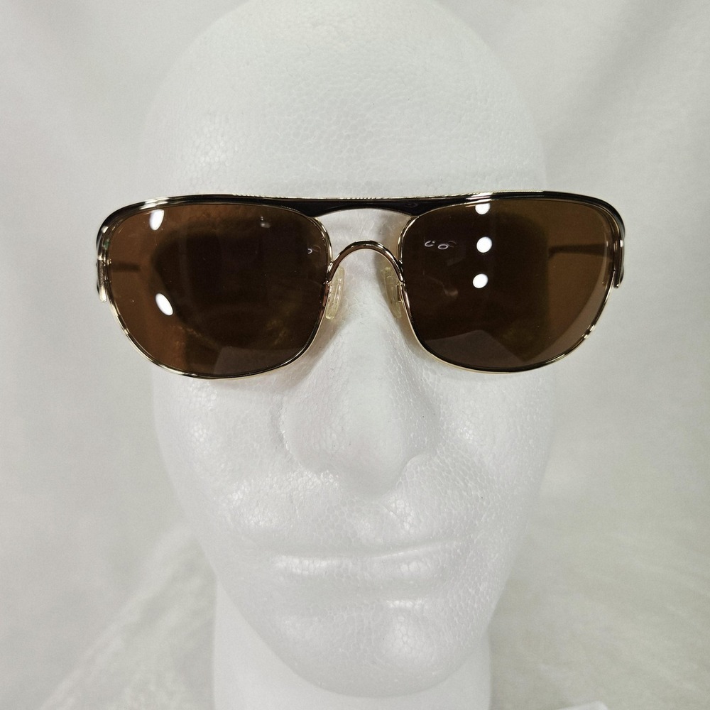 Oakley Cover Story Sunglasses Women Gold Black Metal Bronze Tinted Lenses Pilot